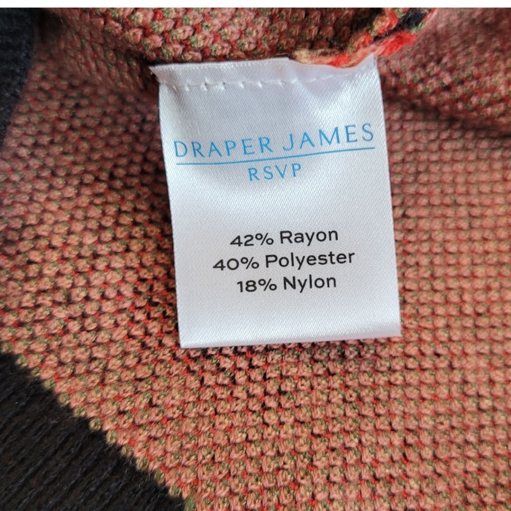 NEW Draper James RSVP Floral Jacquard Holiday Sweater Vest Black Red XXL - Picture 11 of 16